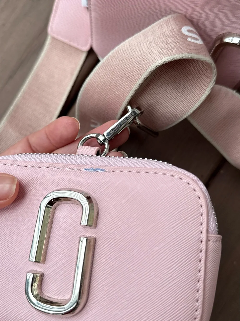Marc Jacobs Light Pink Leather Crossbody with Mini Pouch